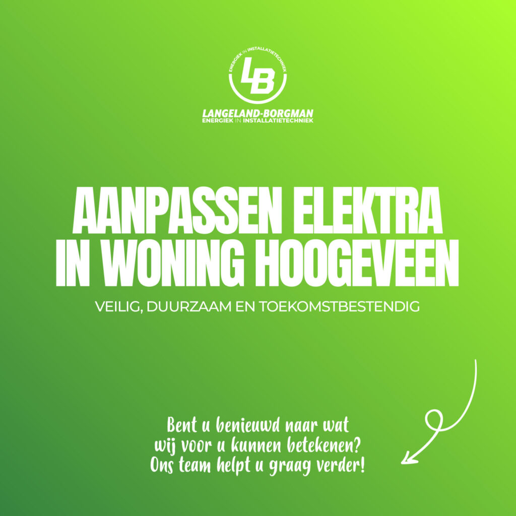 Aanpassen elektra in woning Hoogeveen