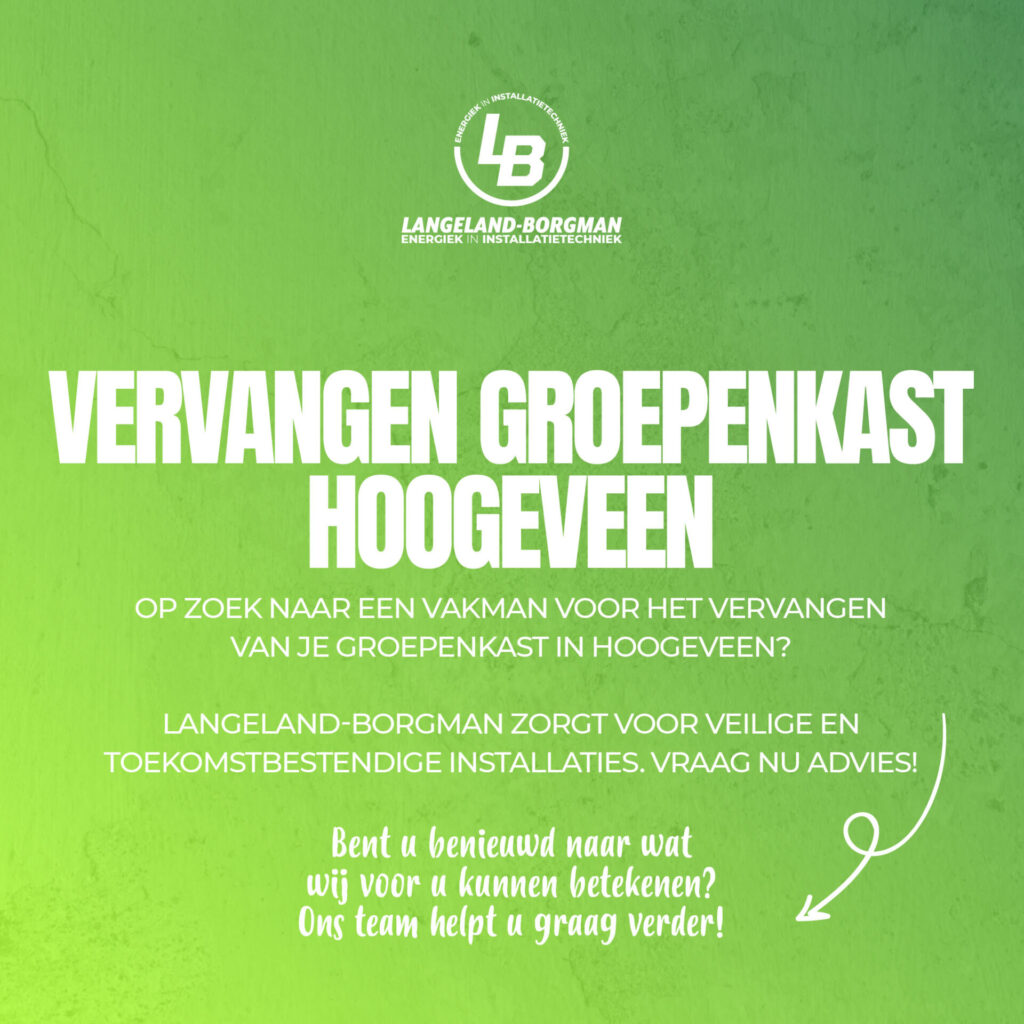 Vervangen groepenkast Hoogeveen